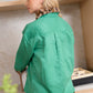 Sienna Rose Women's Shirt in Green with Fur.