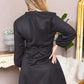 Raven March Shirt Dress in Metal Black