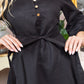 Raven March Shirt Dress in Metal Black