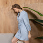 Raven March Shirt Dress in Light Grey