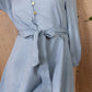 Raven March Shirt Dress in Light Grey