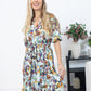 ArtHaus Garden Shirt Dress in Coral Bloom