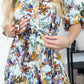 ArtHaus Garden Shirt Dress in Coral Bloom