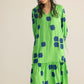 Abstract Eden Long Dress in Neon Ink
