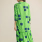Abstract Eden Long Dress in Neon Ink