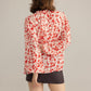 Cherry Fleur Ruffle Top in Crimson Pink
