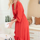 Rumba Rouge Satin Dress in Spiced Red