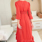 Rumba Rouge Satin Dress in Spiced Red