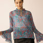 Rosette Reverie Top in Blue