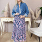 Sahara Bloom Ruffle Skirt in Midnight Lavender
