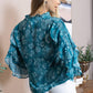 Bloom Reverie Ruffle Top in Blue