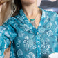 Bloom Reverie Ruffle Top in Blue