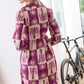 Palm Theory Maxi Dress in Plum & Cream
