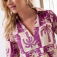 Palm Theory Maxi Dress in Plum & Cream