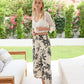 Zen Garden Women's Pants in White & Black