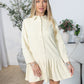 Blush Hour Pleated Mini Dress in Chino Green