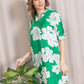 Minted Bloom Mini Dress in Green Daisy