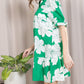 Minted Bloom Mini Dress in Green Daisy