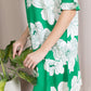 Minted Bloom Mini Dress in Green Daisy