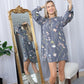 Wildflower Whisper Mini Dress in Dusk Grey