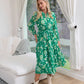 Fleur de Dusk Dress in Green