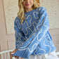 Twist of West Knitted Sweater in Blue