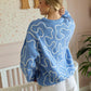 Twist of West Knitted Sweater in Blue
