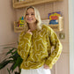 Twist of West Knitted Sweater in Yellow