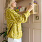 Twist of West Knitted Sweater in Yellow