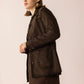 Grit & Glisten Leather Jacket in Shadow Brown