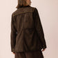 Grit & Glisten Leather Jacket in Shadow Brown