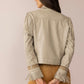 Dust & Daisies Leather Jacket in Starlit White