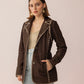 Wandering Compass Leather Jacket in Sierra Black