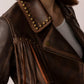 Fury Rider Leather Jacket in Smoky Brown