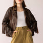 Fury Rider Leather Jacket in Smoky Brown