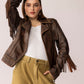 Fury Rider Leather Jacket in Smoky Brown