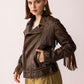 Fury Rider Leather Jacket in Smoky Brown