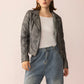 Shadow Storm Leather Jacket in Moon Grey