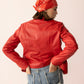Fireline Femme Leather Jacket in Red Ember