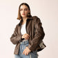 Emberhide Leather Jacket in Buckle Brown