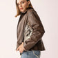 Emberhide Leather Jacket in Buckle Brown