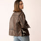 Emberhide Leather Jacket in Buckle Brown