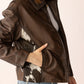 Emberhide Leather Jacket in Buckle Brown