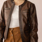 The Outlaw Edit Leather Jacket in Dusk Brown