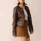 The Outlaw Edit Leather Jacket in Dusk Brown