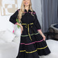 Carnival Sway Dress in Neon Dusk