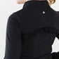 SALE Balanced Black Full-Zip Ruffle Active Jacket
