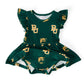 Baylor Green Bear Flutter Twirl Bodysuit