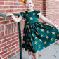 Baylor Green Bear Flutter Twirl Dress