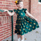 Baylor Green Bear Flutter Twirl Dress
